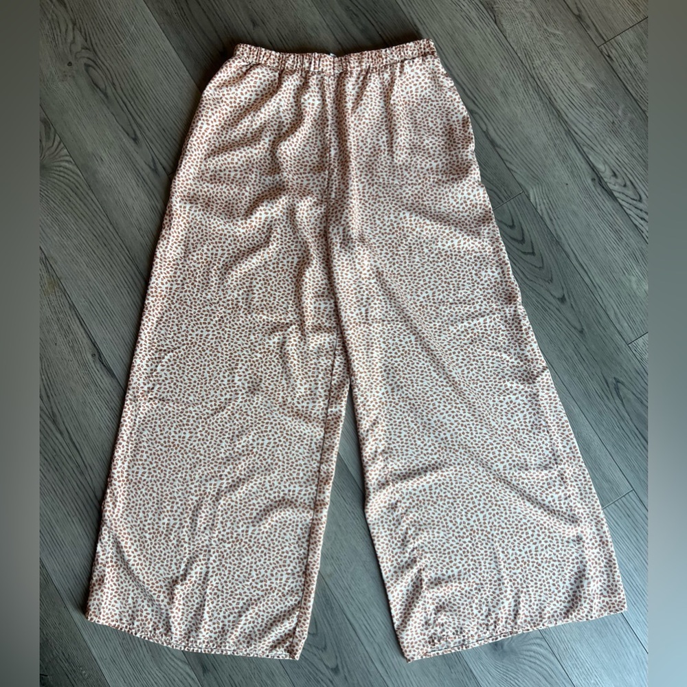Acorn Patterned Wide Leg Pants